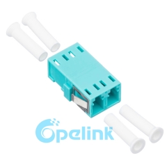 LC-LC plástico duplex multimodo om3 adaptador de fibra óptica sem flange