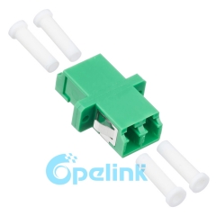Lc/APC-LC/apc plástico duplex singlemode adaptador de fibra óptica com flange