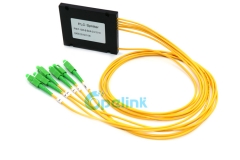1x5 fibra óptica plc divisor, sc/apc, embalagem de caixa de plástico abs