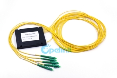 1 x4 plc divisor, lc/apc plástico abs caixa fibra plc divisor óptico