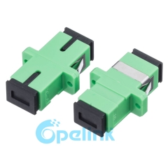 Sc/APC-SC/apc plástico simplex singlemode adaptador de fibra óptica com flange