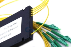 1 x4 plc divisor, lc/apc plástico abs caixa fibra plc divisor óptico