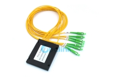 1x6 divisor de fibra, sc/apc plástico abs caixa fibra óptica plc divisor