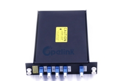 4ch lgx caixa de metal mux/demux cwdm óptico, adaptador lc plug-in módulo cwdm