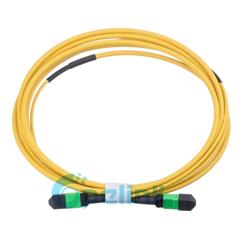Mpo/mtp cabo de fibra redonda singlemode cabo de patch de fibra óptica