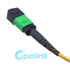 Mpo/mtp cabo de fibra redonda singlemode cabo de patch de fibra óptica