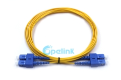 Jumper de fibra SC-SC, 2.0mm duplex sm 9/125 cabo de patch de fibra óptica