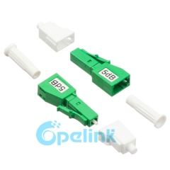Lc/APC-LC/apc feminino para macho atenuador de fibra óptica, plug-in fixa atenuador óptico