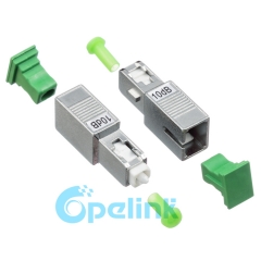 Atenuador de fibra óptica do tipo conector de metal sc/APC-SC/apc, atenuador óptico fixo plug-in