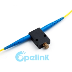 Atenuador de fibra óptica ajustável mecânico de fibra singlemode sc/APC-SC/apc, atenuador óptico variável em linha voa