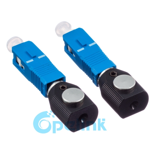 Conector temporário de fibra óptica sc preto tipo redondo adaptador de fibra nua