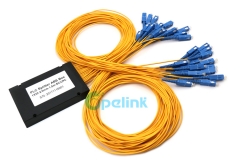 1 x32 sc/pc plástico abs caixa fibra óptica plc divisor