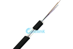 Cabo de fibra óptica de queda ftth, cabo de fibra óptica plana de tubo solto central GYFXTY-FL