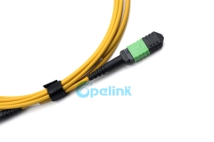 Mpo/mtp cabo de tronco, cabo de fibra redonda singlemode cabo de patch de fibra óptica