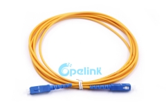 Patch cord de fibra ótica, SC-SC 3.0mm SM Simplex 9/125 Jumper de fibra ótica