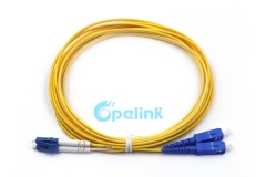 Patch cord de fibra óptica SC para LC SM, patchcord de fibra 9/125 Duplex de 2,0 mm