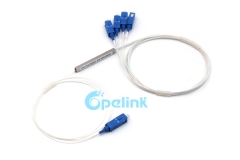 Divisor de fibra de 1x4 plc, sc/pc 0.9mm mini divisor de plc sem bloqueio
