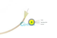 Cabo de fibra óptica OFNP OD interno de 3 mm, cabo de fibra óptica com classificação Plenum Simplex G.657A2