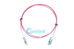 LC LC Duplex Multimode OM4 Fibra Óptica Patch Cable com Push Pull Tabs