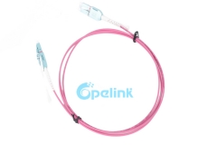 LC LC Duplex Multimode OM4 Fibra Óptica Patch Cable com Push Pull Tabs