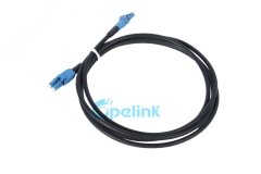 LC para LC Duplex Cord de patch de fibra blindada ao ar livre, OS2 single-mode, jaqueta TPU de 5mm