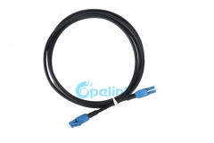 LC para LC Duplex Cord de patch de fibra blindada ao ar livre, OS2 single-mode, jaqueta TPU de 5mm