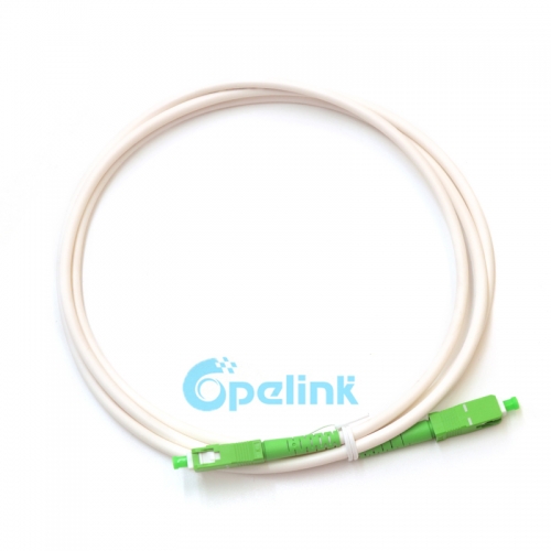 SC APC para SC APC Simplex Cordo de patch de fibra exterior, G.657A2, jaqueta preta PVC-OFNR de 5 mm
