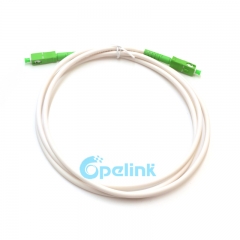 SC APC para SC APC Simplex Cordo de patch de fibra exterior, G.657A2, jaqueta preta PVC-OFNR de 5 mm