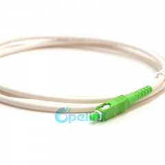 SC APC para SC APC Simplex Cordo de patch de fibra exterior, G.657A2, jaqueta preta PVC-OFNR de 5 mm
